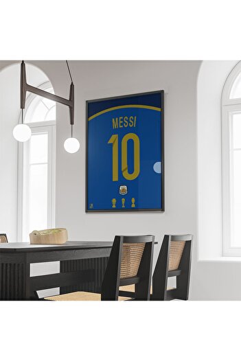 Sekiz Numara Lionel Messi Arjantin 2014 Forma Poster Tablo
