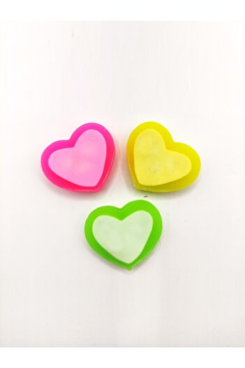 Limmy Heart Patterned Eraser - 3 Pieces