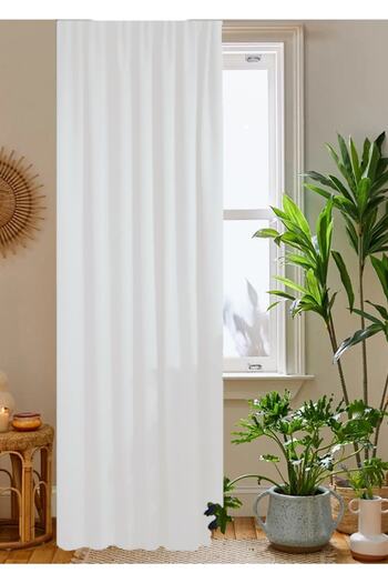 TülEvi Satin Sunshade Curtain White Ecru Cream 1st Class