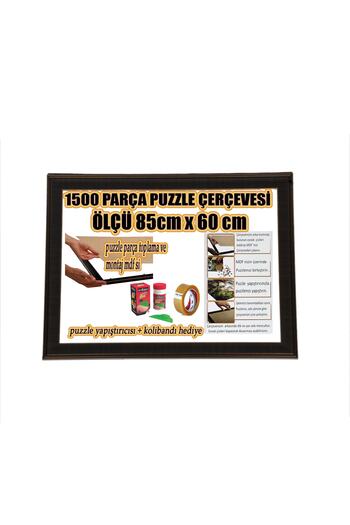 mixefor Puzzle Çerçevesi - 1500 Parça -ölçü 85 Cm X 60 Cm - Camsız -renk Kahve -çerçeve 53 Mm