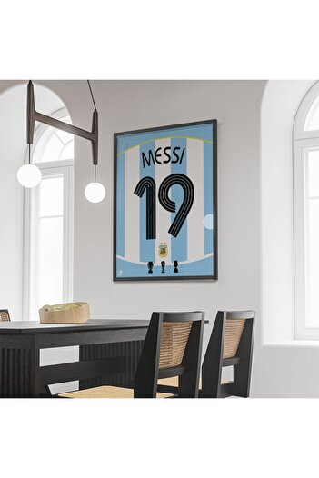 Sekiz Numara Lionel Messi Arjantin 2006 Forma Poster Tablo