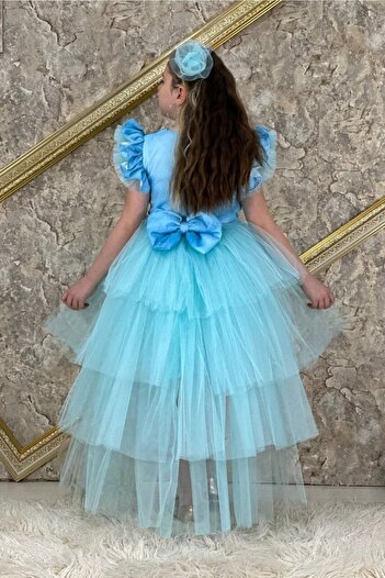 ABİYEKİDS Rochie de petrecere model Elsa Katkat Style Albastru Aby735