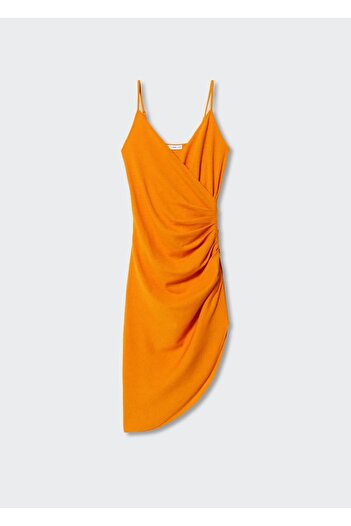 MANGO Woman Volan Detaylı Elbise