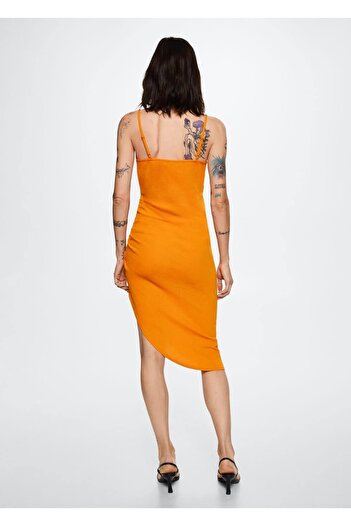 MANGO Woman Volan Detaylı Elbise