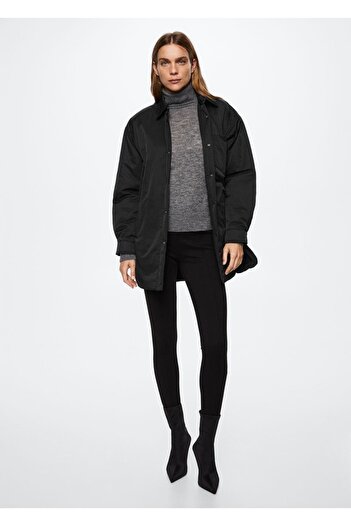 MANGO Woman Oversize Καπιτονέ Παλτό