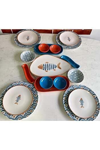 Keramika Koi 19 Piece Breakfast Set for 4 People