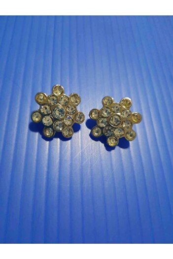 İMREN AKSESUAR Free Nickel Rhinestone Button - 2 cm Strap Coated, 2 Pcs Tas1007