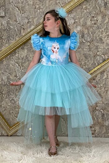ABİYEKİDS Rochie de petrecere model Elsa Katkat Style Albastru Aby735