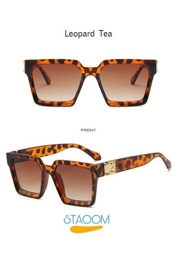 STAOOM Gold Detailed Unisex Stylish Sunglasses