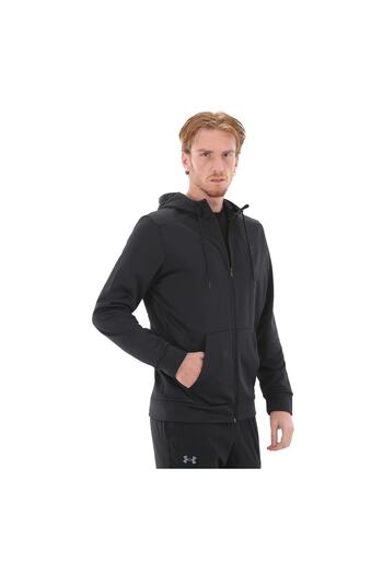 Under Armour A1373357-001-001 Ua Armour Fleece Fz Hoodie Ανδρικό Μπουφάν Μαύρο