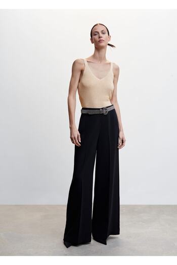 MANGO Woman V-Neck Strapless Blouse