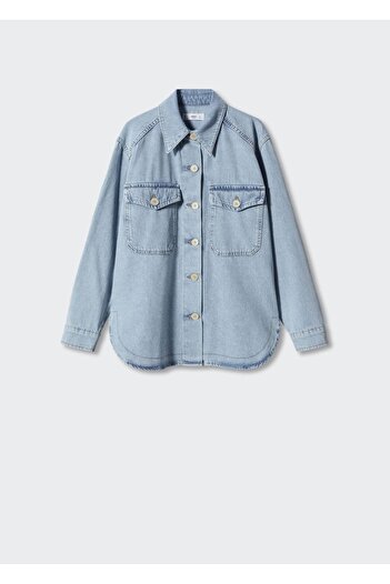 MANGO Woman Oversize Denim Gömlek Ceket
