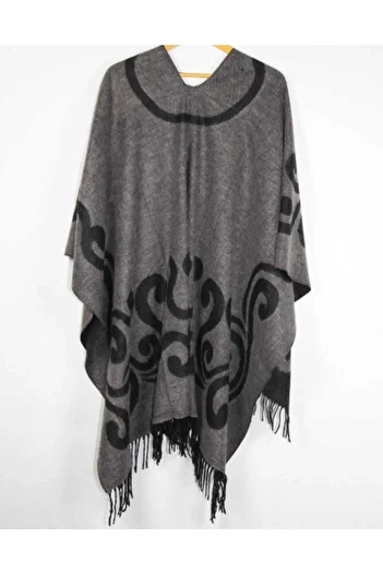 Lavinya Women's Winter Double-Sided Poncho Shoulder Shawl