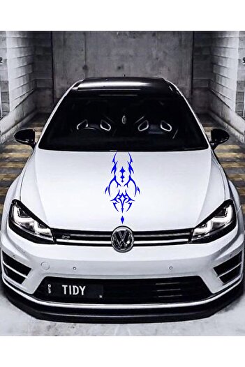 STİCKERCI BEY Autocolant cu dungi pentru capotă cu model tatuaj 25*60 cm - Accesoriu din folie, autocolant adeziv modificat