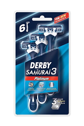 Derby Самурай Платинум 3 Блістер 6 штук