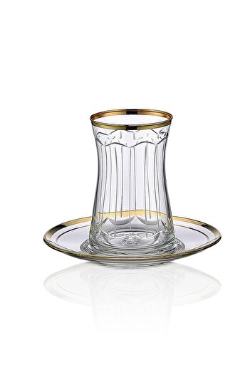 KCD Elegance Gold 6-Person 12 Piece Tea Cup Set