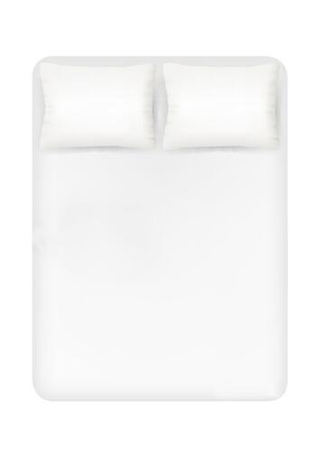 MyStory Home White Cotton Double Bed Sheet