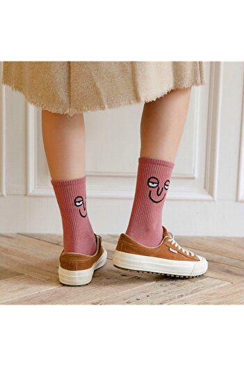 BGK Unisex Colorful Face Patterned Tennis Socks 10 Pcs