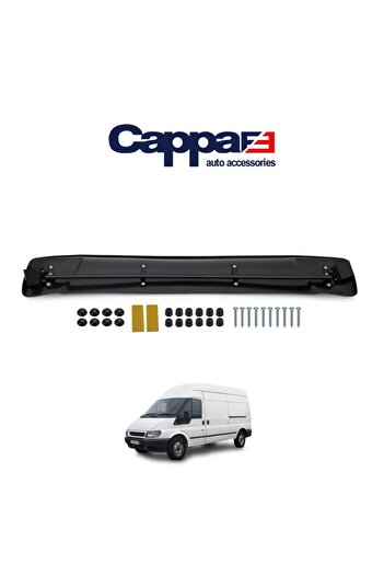 Cappafe Ford Transit Front Window Sunshade Visor Visor Hat Terek Acrylic (ABS) Piano Black 2002-2006