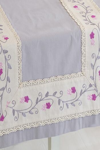 ÖDEL HOME Buldan Fabric Floral Silk Embroidered 50X130 cm Runner