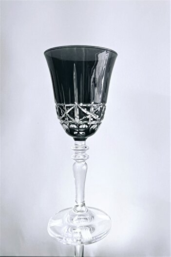 DECOSTYLE Iris Hand Cut Goblet Glass Black