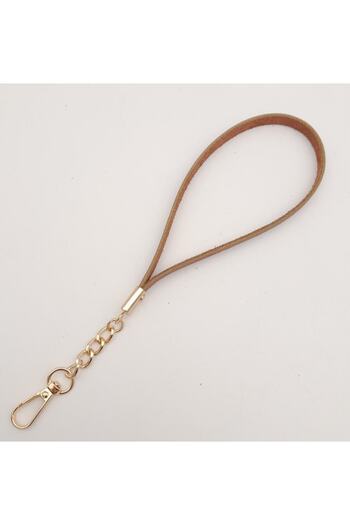 angel çanta aksesuar Πραγματικό δέρμα Tan Color Chain Handle με ελαφρύ χρυσό μέταλλο