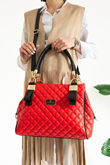 mıchael polo Quilted 3 Compartment Shoulder and Shoulder Bag