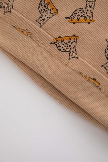 DeFacto Erkek Bebek Bisiklet Yaka Desenli Uzun Kollu Fitilli Kaşkorse Pijama Takımı Z4274a223sp