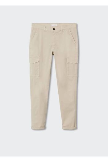 Mango Teen Ecru Pants for Kids