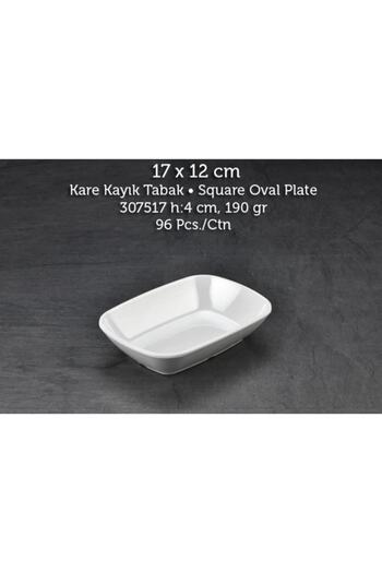 FAYA HOME Tria Melamine Square Boat Plate 17x12 cm 6 Pieces