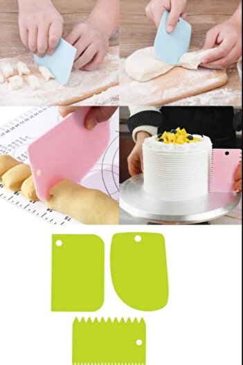WAPPA Dough Spatula &amp; Cutting Scraping Decoration Set of 3