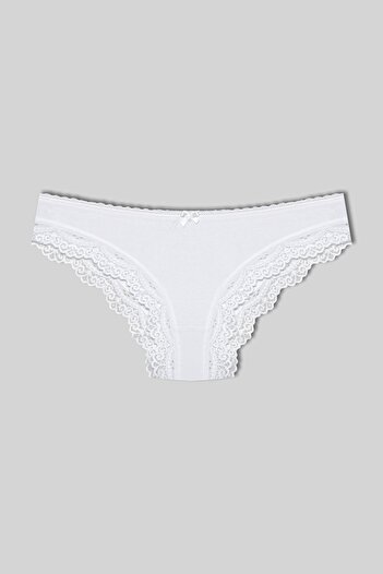 HNX Chiloți eleganti din cauciuc alb din dantelă