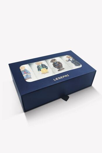 lesepri - 30x50cm Teddy Bear Embroidered 4 Piece Hand Towel | Face Towel