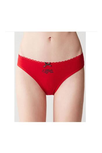 U.S. Polo Assn. Women's, Licensed, Uspa, Cotton, Red, Special Production Slip, Panties, 3 Pack