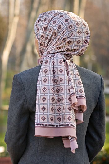Vissona Women's Luxury Medina Silk Shawl Milk Coffee-1