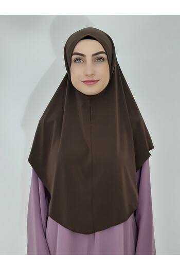 erasra class Πανί προσευχής Khimar, Έτοιμο μεγάλο κασκόλ, Μαλαισιανό μοντέλο, Hijap, αμμώδες ύφασμα καφέ χρώμα για τοhac Umrah