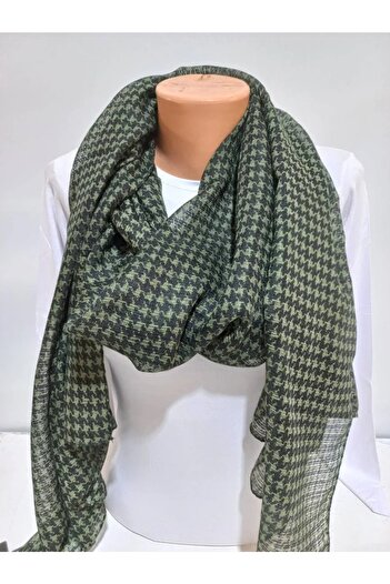 Bonjela Houndstooth Pattern Cotton Shawl