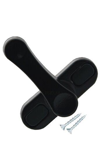 Viselia Black Window Safety Lock Children's Burglar Lock Pull-Out Metal Lock