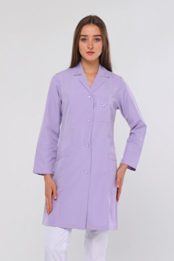 Uniprom Lilac Women's Work Apron - Cleaning and Rolling Cook Intern
