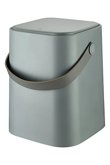 Tuffex 8 Lt Capacity Gray Countertop Garbage Can - for Kitchen and Bathroom, with Handle and Inner Bucket