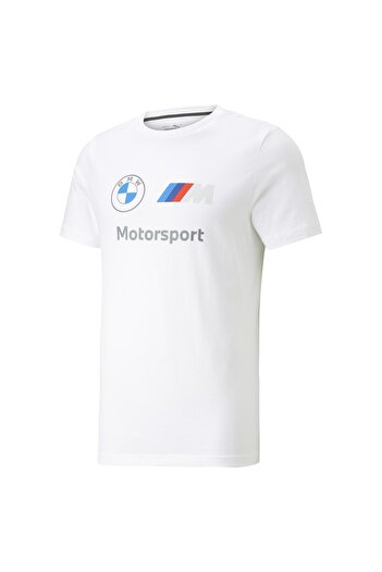 Puma Ανδρικό μπλουζάκι με λογότυπο Bmw Mms Ess 53814802   Λευκό