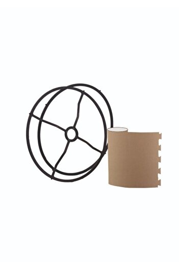 Art&Gift Practical Brown Fabric Floor Lamp Head Spare