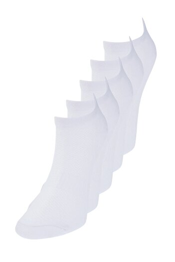 Trendyol Collection White 5 Pack Cotton Knitted Sports Yoga Socks Twoaw20Co0011
