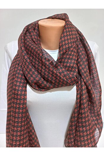 Bonjela Houndstooth Pattern Cotton Shawl
