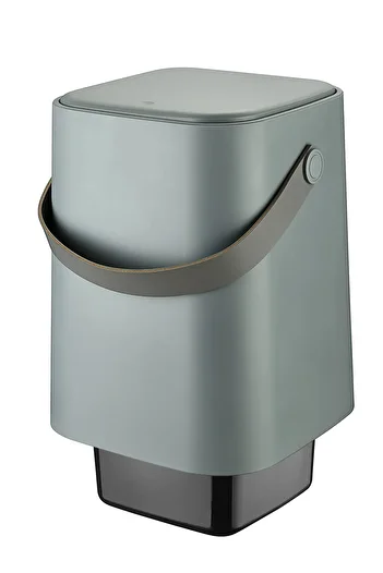 Tuffex 8 Lt Capacity Gray Countertop Garbage Can - for Kitchen and Bathroom, with Handle and Inner Bucket