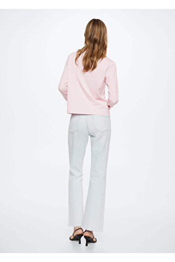 MANGO Woman Langärmliges Baumwoll-T-Shirt