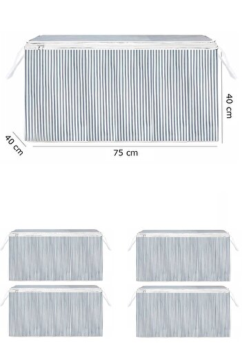 Keven Home 5 Pieces - Chest Type Trash Can Mini - Laundry & Sweater Etc. Hurcu 45X40X30 - Stain Resistant Striped Model