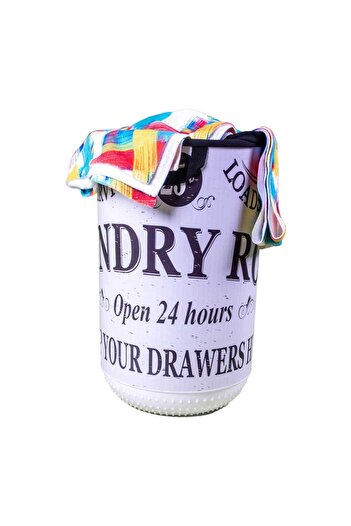 QUTU 40 L Laundry Patterned Laundry and Toy Basket - Multi-Purpose