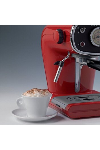 ARIETE Ceffe Retro Cappuccino/Espresso Makinesi Kırmızı
