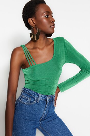 Trendyol Collection Green Knitted Snap Body TPRSS23BD00008